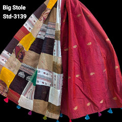 Handmade Silk Stole- While style meets utility-Big Size-3139