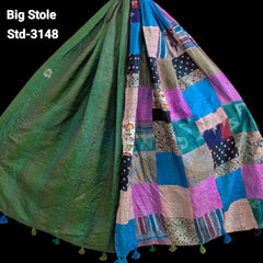 Handmade Silk Stole- While style meets utility-Big Size-3148