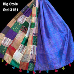 Handmade Silk Stole- While style meets utility-Big Size-3151