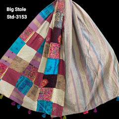 Handmade Silk Stole- While style meets utility-Big Size-3153