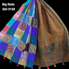 Handmade Silk Stole- While style meets utility-Big Size-3158
