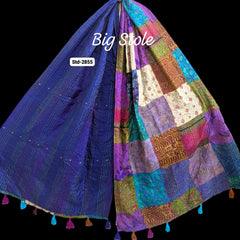 Handmade Silk Stole- While style meets utility-Big Size-2855