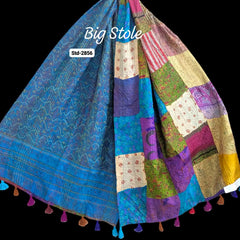 Handmade Silk Stole- While style meets utility-Big Size-2856