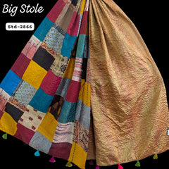 Handmade Silk Stole- While style meets utility-Big Size-2866