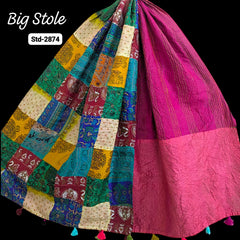 Handmade Silk Stole- While style meets utility-Big Size-2874
