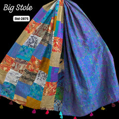 Handmade Silk Stole- While style meets utility-Big Size-2875
