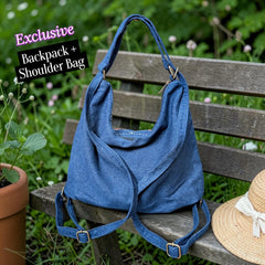 Hannah- Hand-stitch Casual Everyday Shoulder+Backpack Bag HR 02