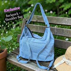 Hannah- Hand-stitch Casual Everyday Shoulder+Backpack Bag HR 06
