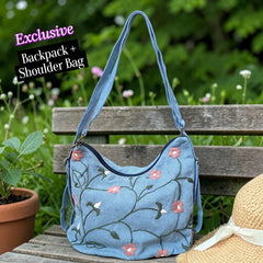 Hannah- Hand-stitch Casual Everyday Shoulder+Backpack Bag HR 11