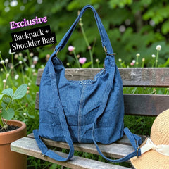 Hannah- Hand-stitch Casual Everyday Shoulder+Backpack Bag HR 23