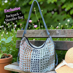 Hannah- Hand-stitch Casual Everyday Shoulder+Backpack Bag HR 24