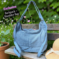 Hannah- Hand-stitch Casual Everyday Shoulder+Backpack Bag HR 28