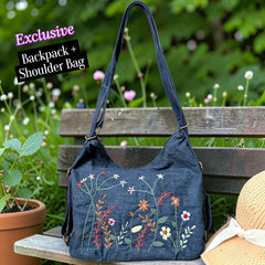 Hannah- Hand-stitch Casual Everyday Shoulder+Backpack Bag HR 33