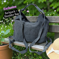 Hannah- Hand-stitch Casual Everyday Shoulder+Backpack Bag HR 38