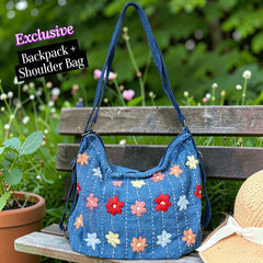 Hannah- Hand-stitch Casual Everyday Shoulder+Backpack Bag HR 43