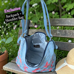 Hannah- Hand-stitch Casual Everyday Shoulder+Backpack Bag HR 04