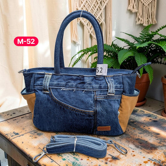 Moon Denim Bag – Vintage Jeans Bag for Everyday Style-M 52