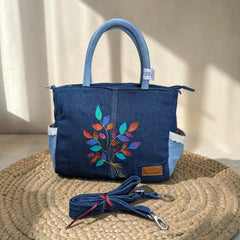 Premium Denim Shoulder Tote Bag Daffodil D-120