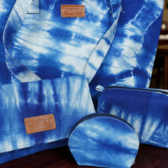 Tote Bag – Tie-Dye Denim Bag Series | 4-in-1 Upcycled Jeans Bag Set
