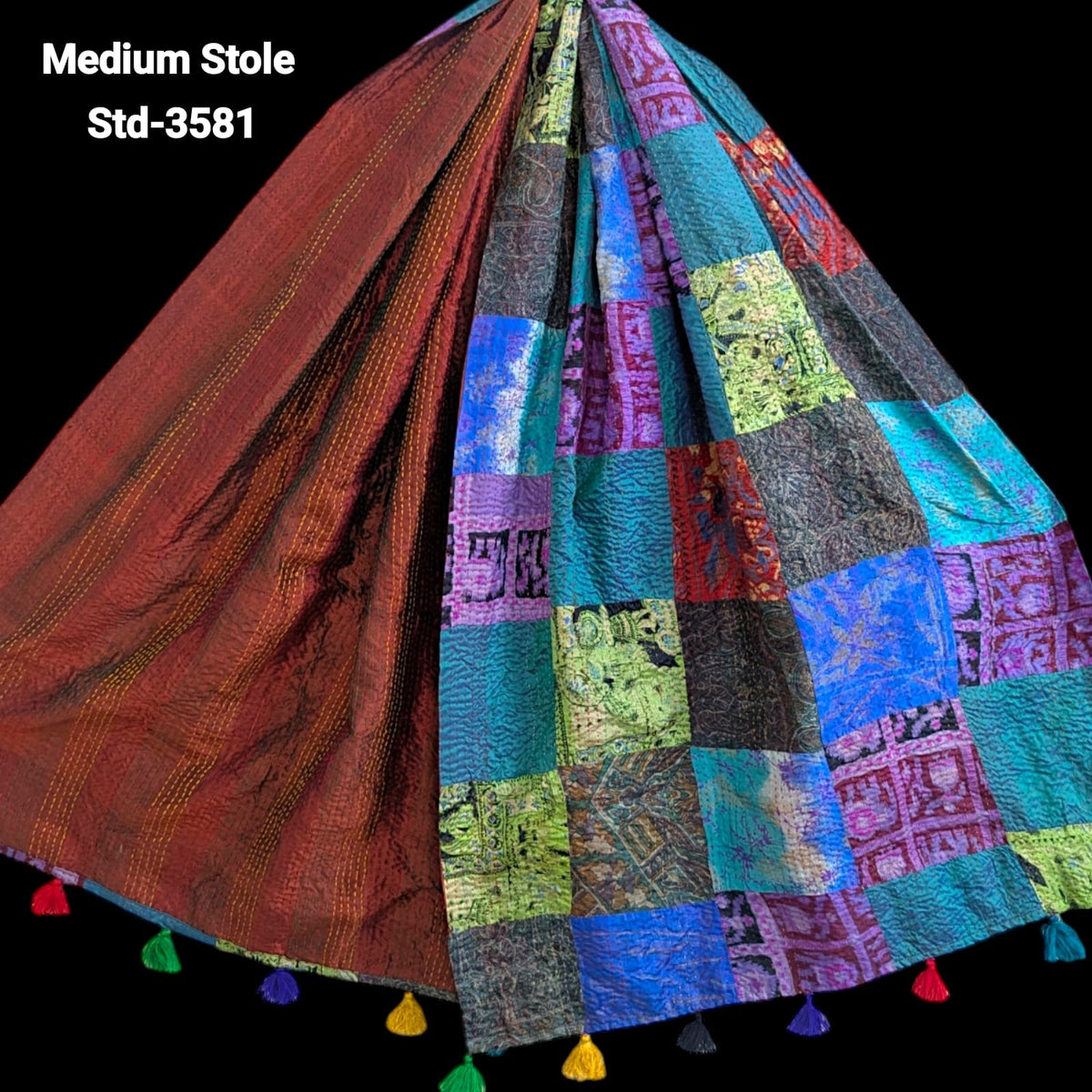 Handmade Silk Stole- While style meets utility- Medium Size-3581