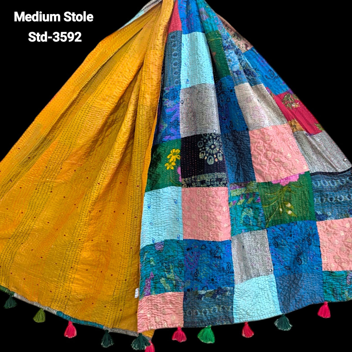 Handmade Silk Stole- While style meets utility- Medium Size-3592