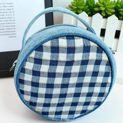 Sakura_Denim Round Bag- Trendy Look with Ample Space
