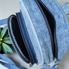 Kawaii- Mini Denim Backpack