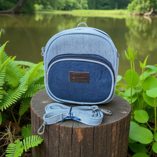 Kawaii- Mini Denim Backpack