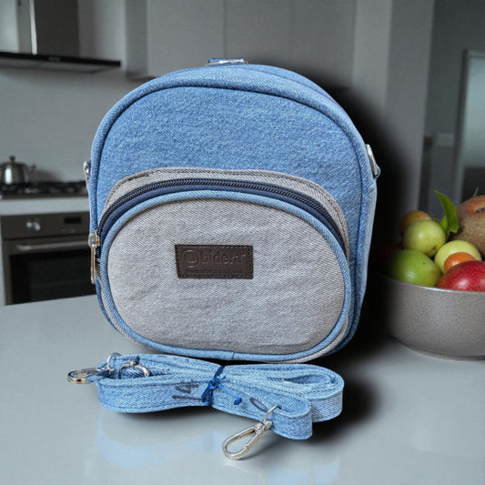Kawaii- Mini Denim Backpack