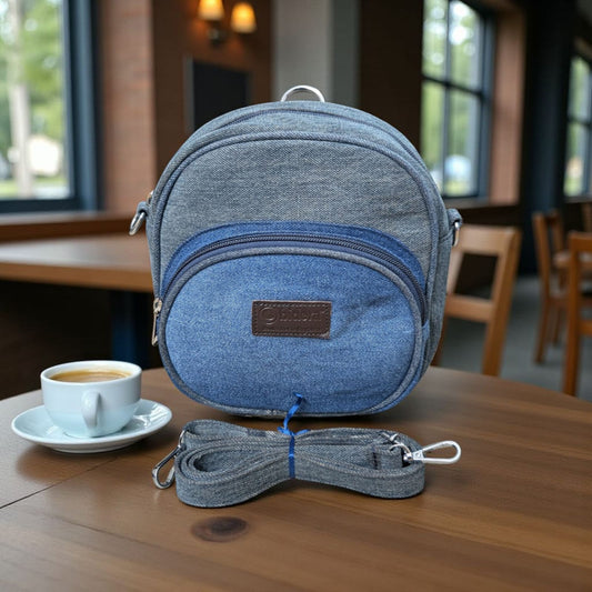 Kawaii- Mini Denim Backpack