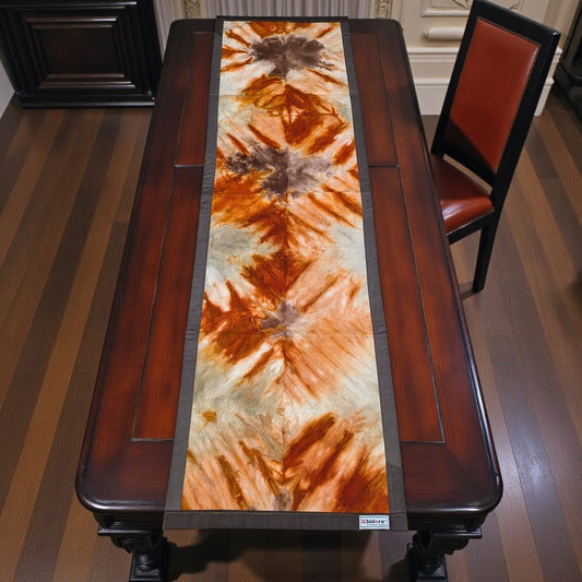 Handmade Batic Table Runner – Denim Backside & Borderline Finish