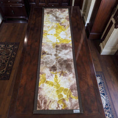 Handmade Batic Table Runner – Denim Backside & Borderline Finish