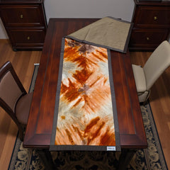 Handmade Batic Table Runner – Denim Backside & Borderline Finish