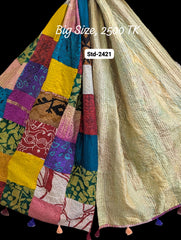 Handmade Silk Stole- While style meets utility-Big Size-2421