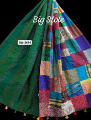 Handmade Silk Stole- While style meets utility-Big Size-2674