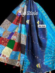 Handmade Silk Stole- While style meets utility-Big Size-2666