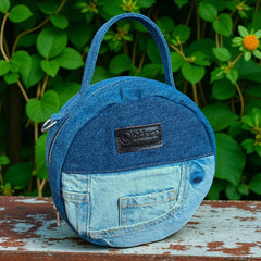 Sakura_Denim Round Bag- Trendy Look with Ample Space