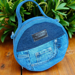Sakura_Denim Round Bag- Trendy Look with Ample Space