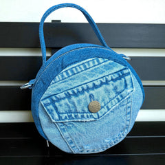 Sakura_Denim Round Bag- Trendy Look with Ample Space