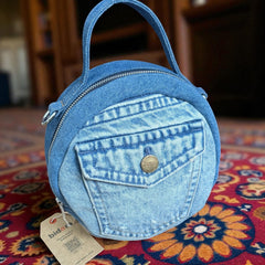 Sakura_Denim Round Bag- Trendy Look with Ample Space