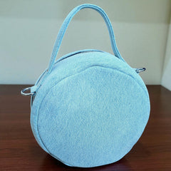 Sakura_Denim Round Bag- Trendy Look with Ample Space