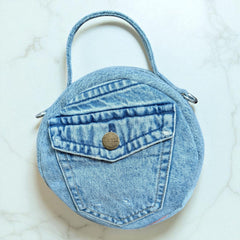 Sakura_Denim Round Bag- Trendy Look with Ample Space