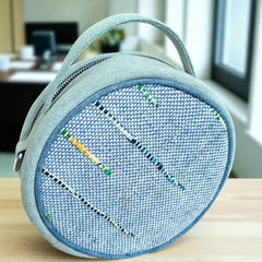 Sakura_Denim Round Bag- Trendy Look with Ample Space
