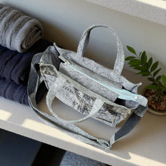 Aqua Denim Casual Bag