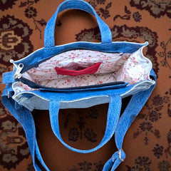 Aqua Denim Casual Bag