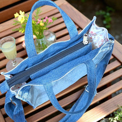 Aqua Denim Casual Bag