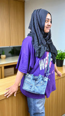 Aqua Denim Casual Bag