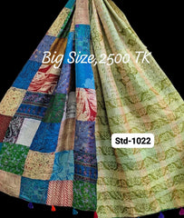 Handmade Silk Stole- While style meets utility-Big Size-1022