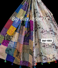 Handmade Silk Stole- While style meets utility-Big Size-1003