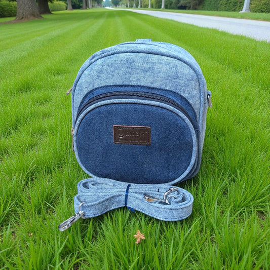 Kawaii- Mini Denim Backpack
